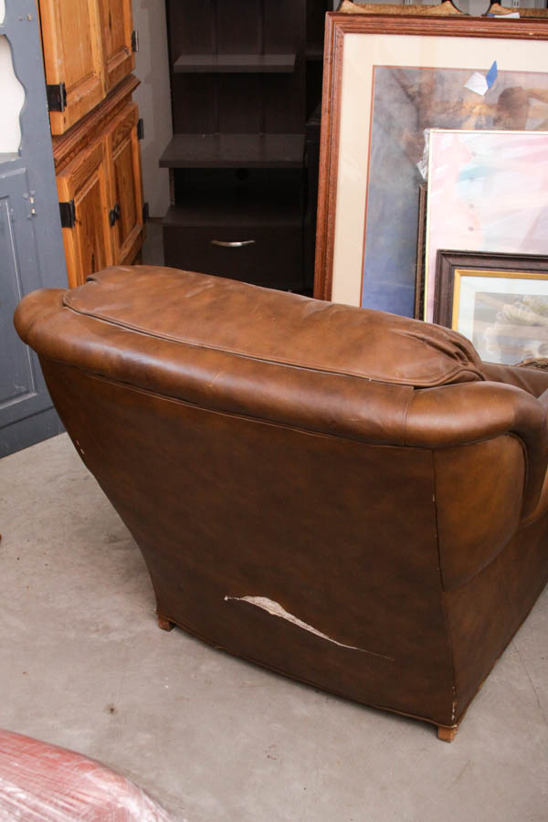Faux Leather Club Chair