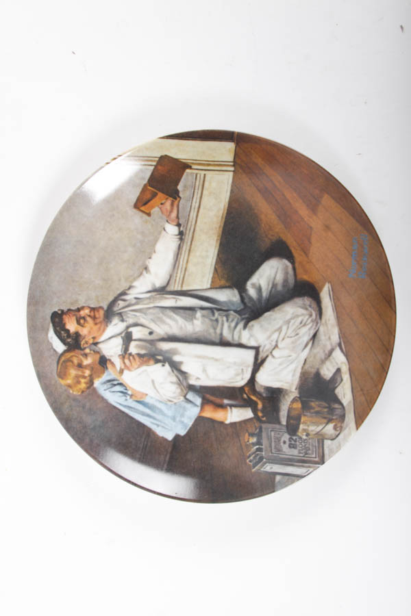 Norman Rockwell Book and Commemorative Plate