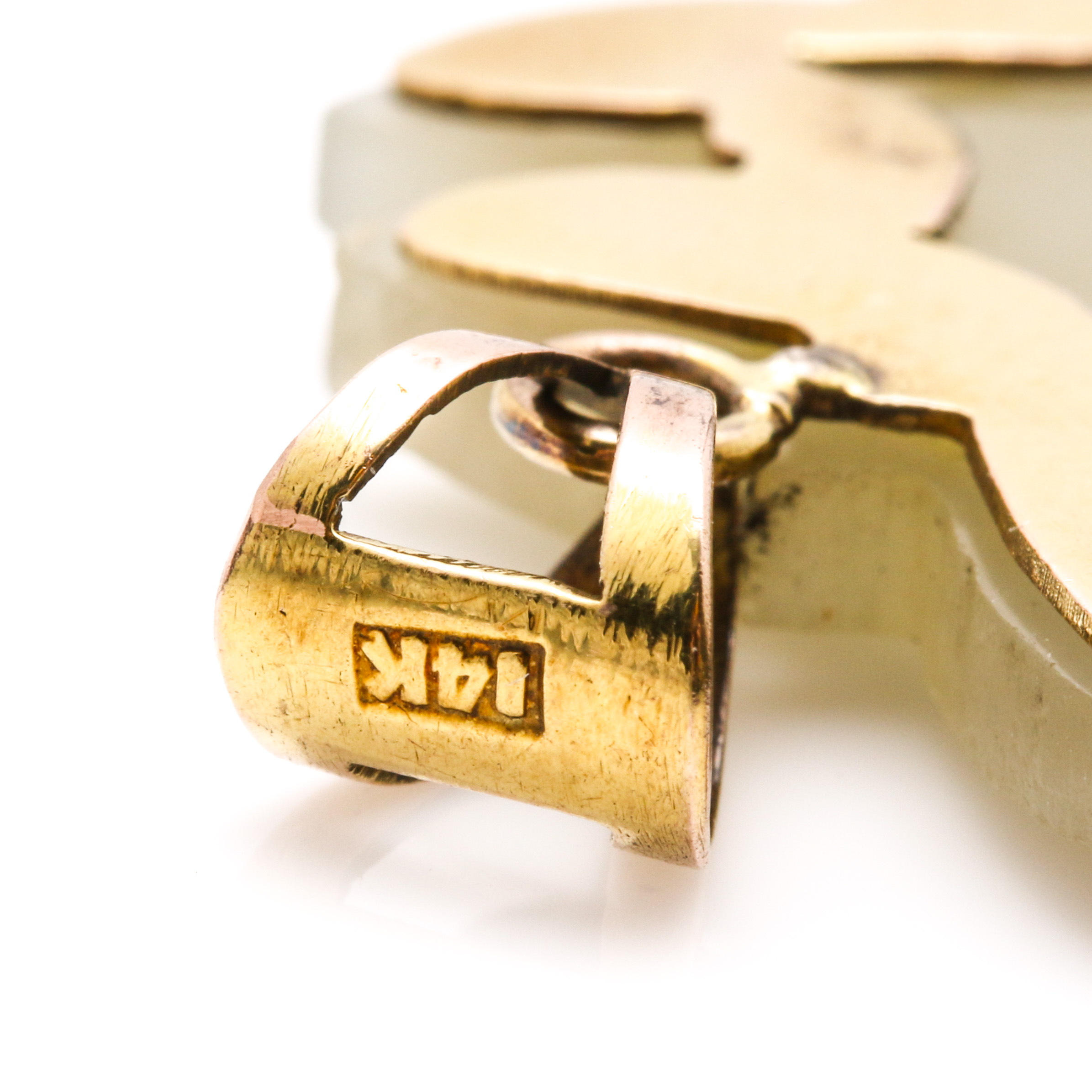 Mixed Gold Diamond and Bowenite Pendants