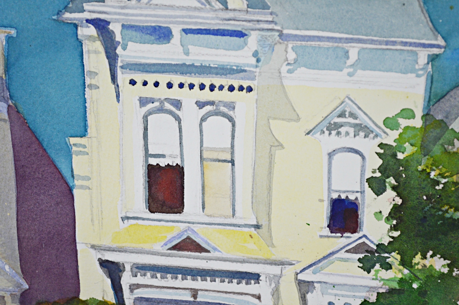 Amanda Eller Kirby Watercolor "A San Francisco House"
