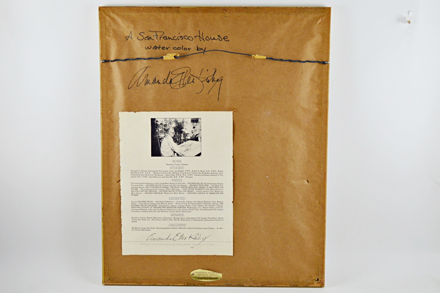 Amanda Eller Kirby Watercolor "A San Francisco House"