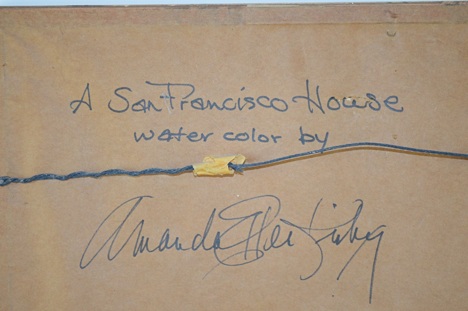 Amanda Eller Kirby Watercolor "A San Francisco House"