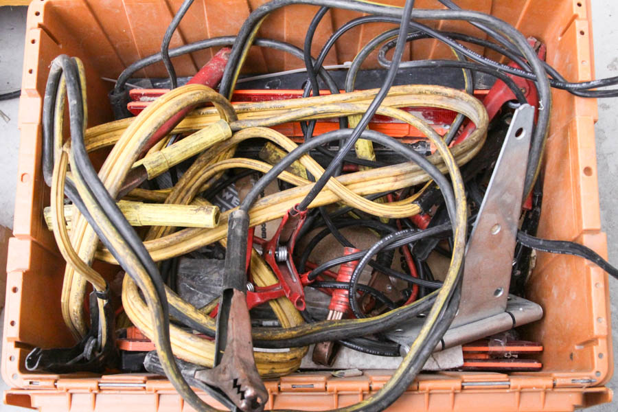 Jumper Cables and Hazard Reflectors