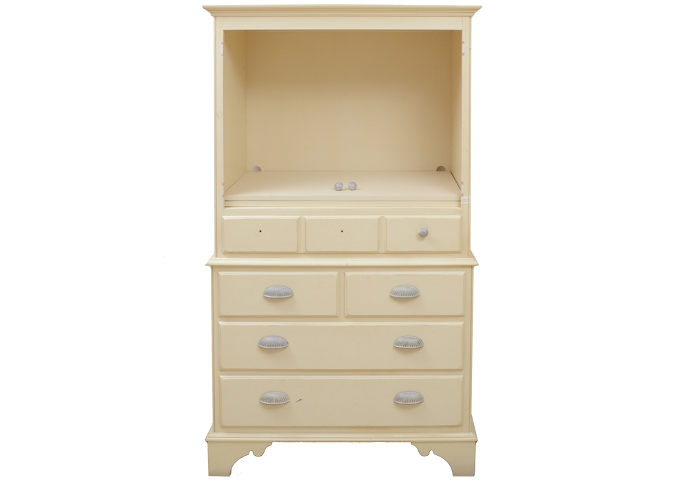 Ethan Allen Entertainment Center with Lower Dresser