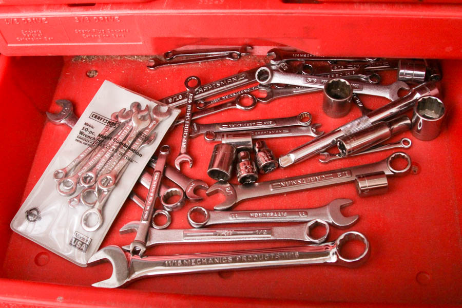 Craftsman Tool Chest with an Assortment of Tools
