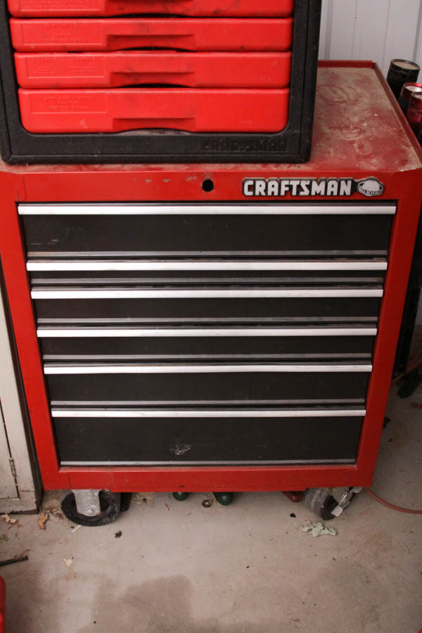Craftsman Tool Chest with an Assortment of Tools