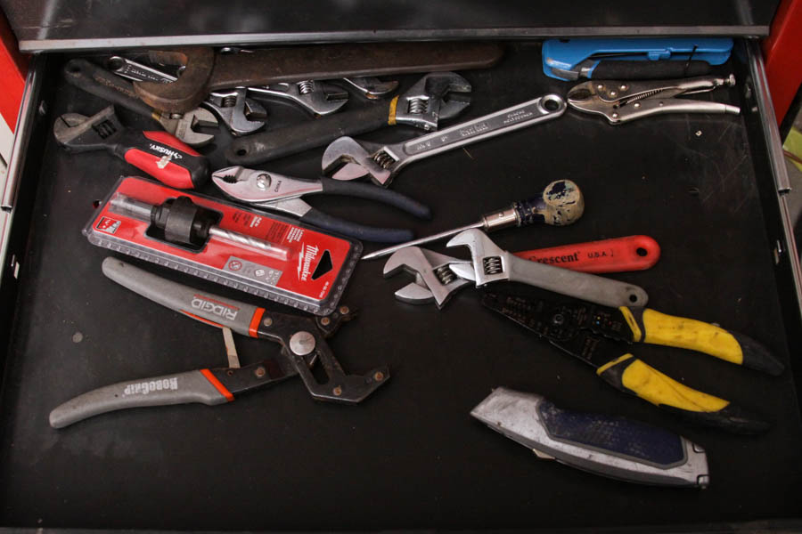 Craftsman Tool Chest with an Assortment of Tools