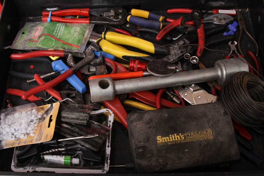 Craftsman Tool Chest with an Assortment of Tools