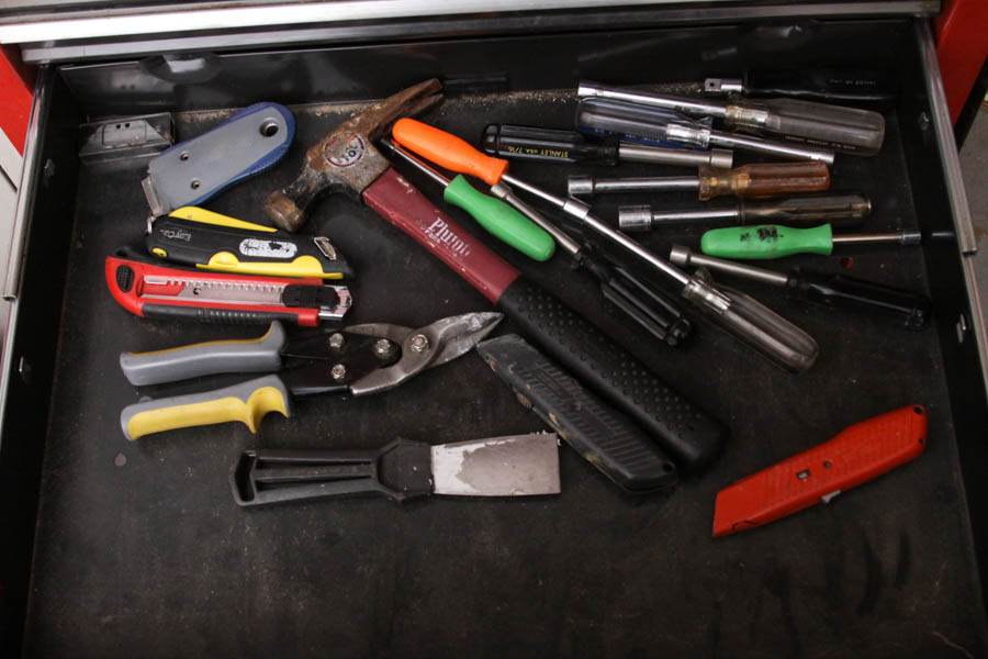 Craftsman Tool Chest with an Assortment of Tools