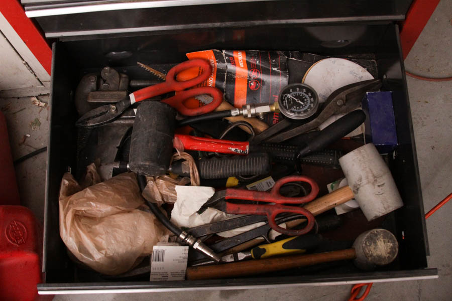 Craftsman Tool Chest with an Assortment of Tools
