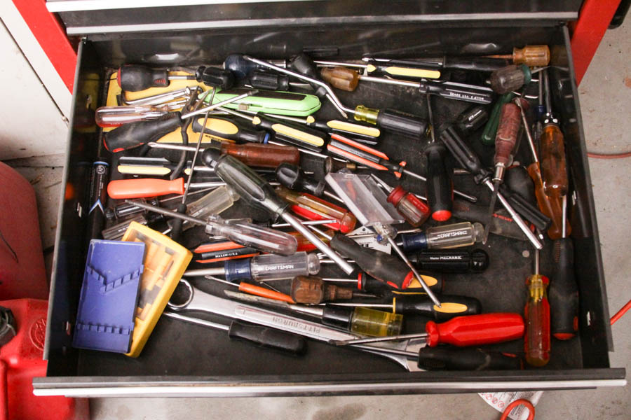 Craftsman Tool Chest with an Assortment of Tools