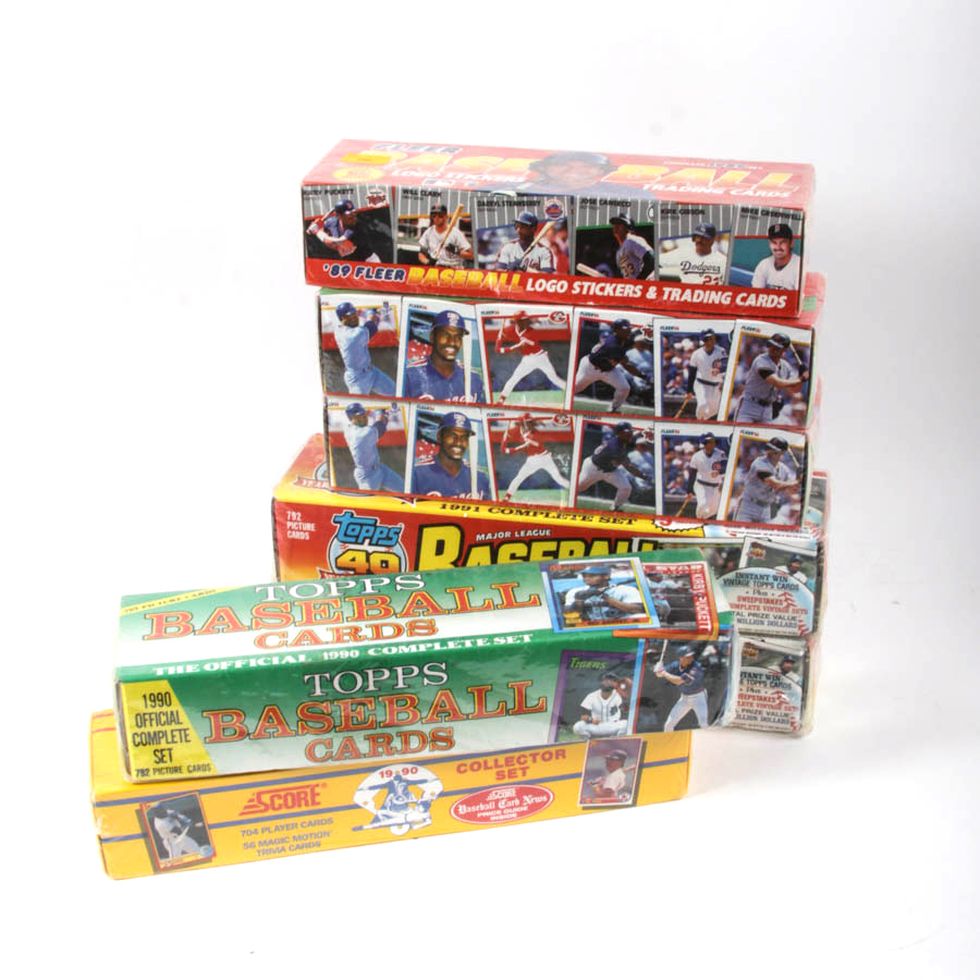 Topps, Fleer, and Score Unopened Baseball Card Sets