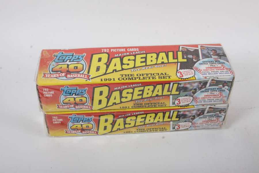 Topps, Fleer, and Score Unopened Baseball Card Sets
