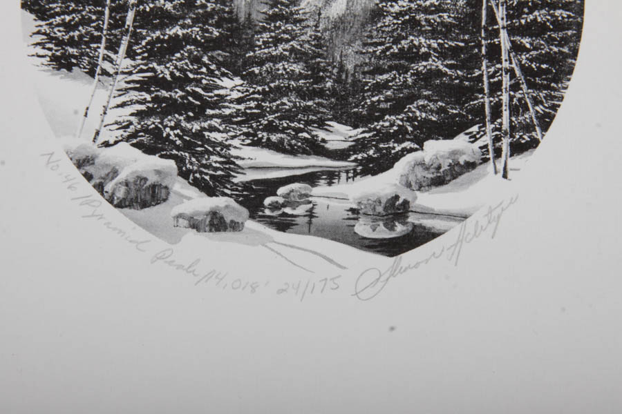 Signed Limited Edition Offset Lithographs "Mount Yale" and "Pyramid Peak"