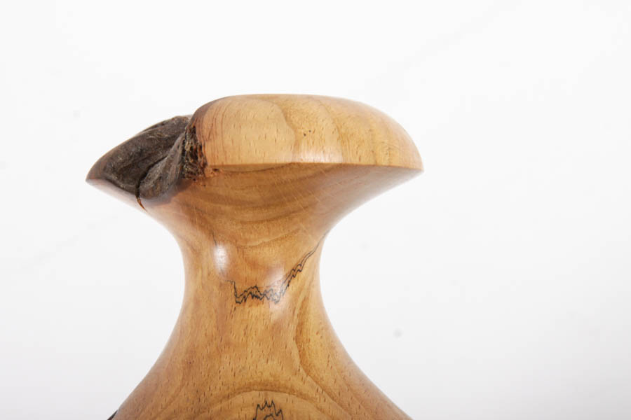 Burled Wood Turned Vase