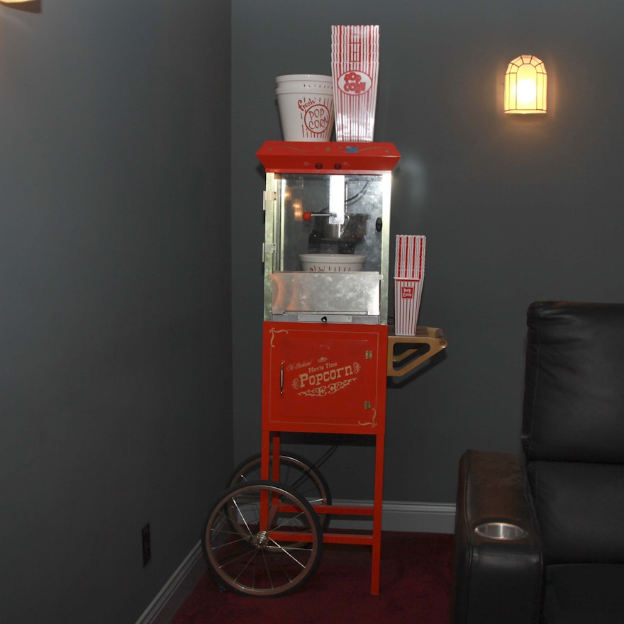 Old Fashioned Movie Time Popcorn Machine