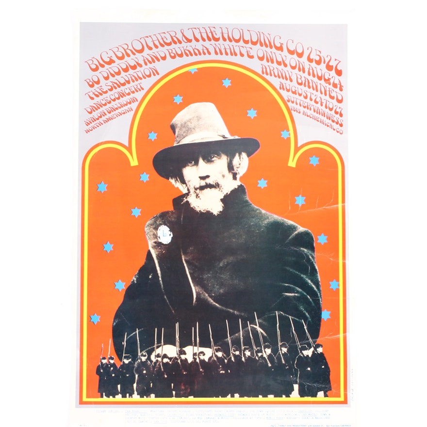 Original 1967 Big Brother & The Holding Company/Avalon Ballroom Concert Poster