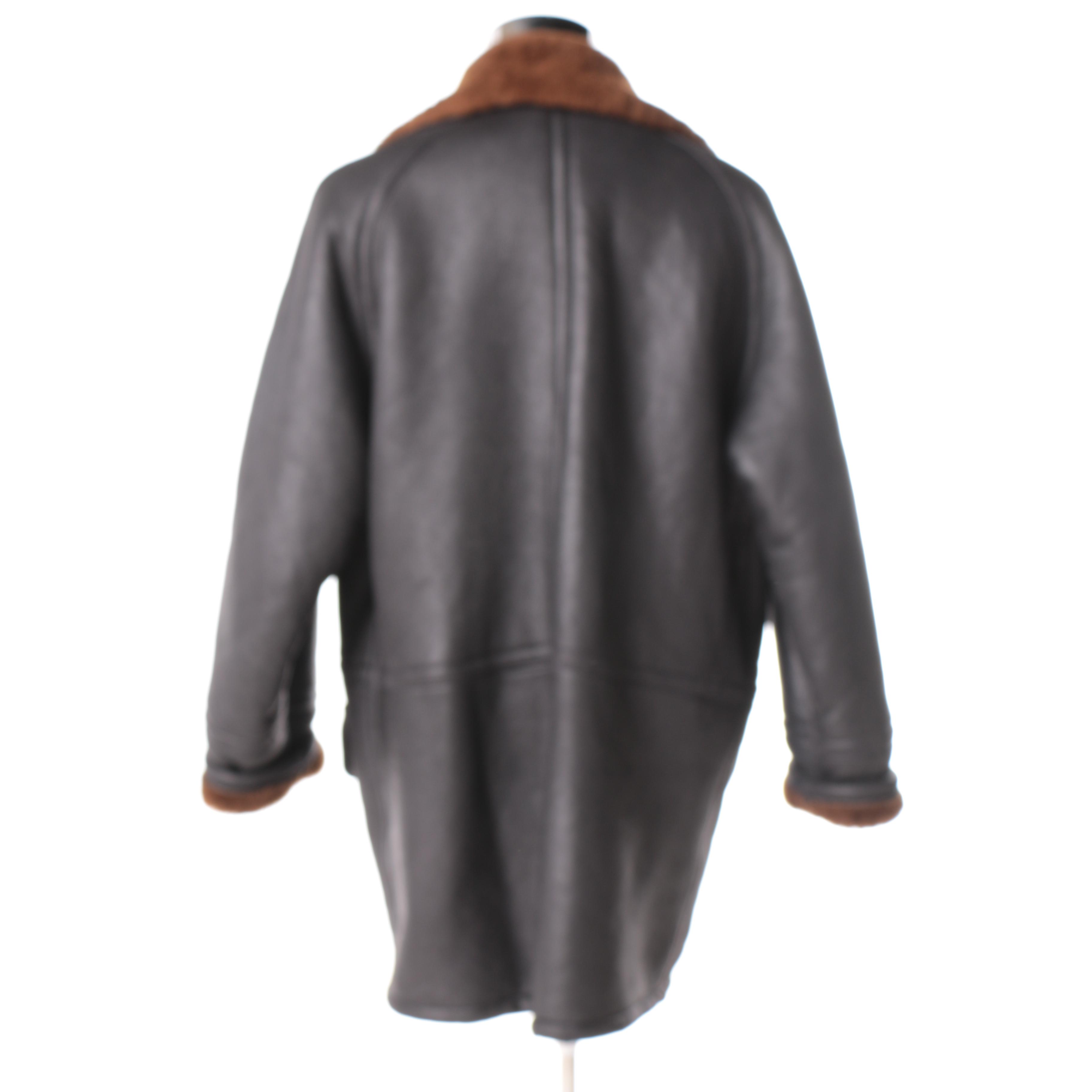 Men's Leather and Faux Fur Jacket By New Zealand Outback