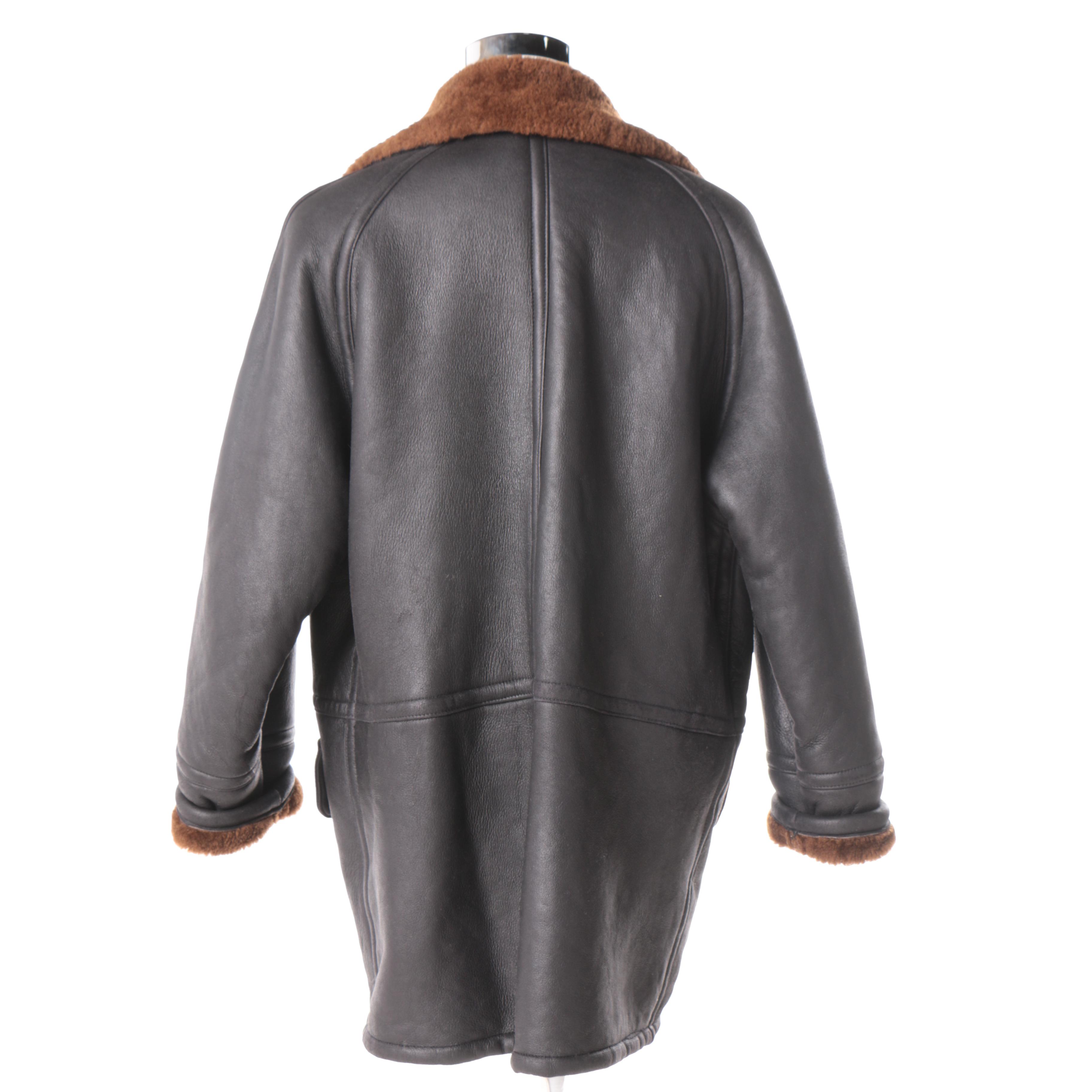 Men's Leather and Faux Fur Jacket By New Zealand Outback