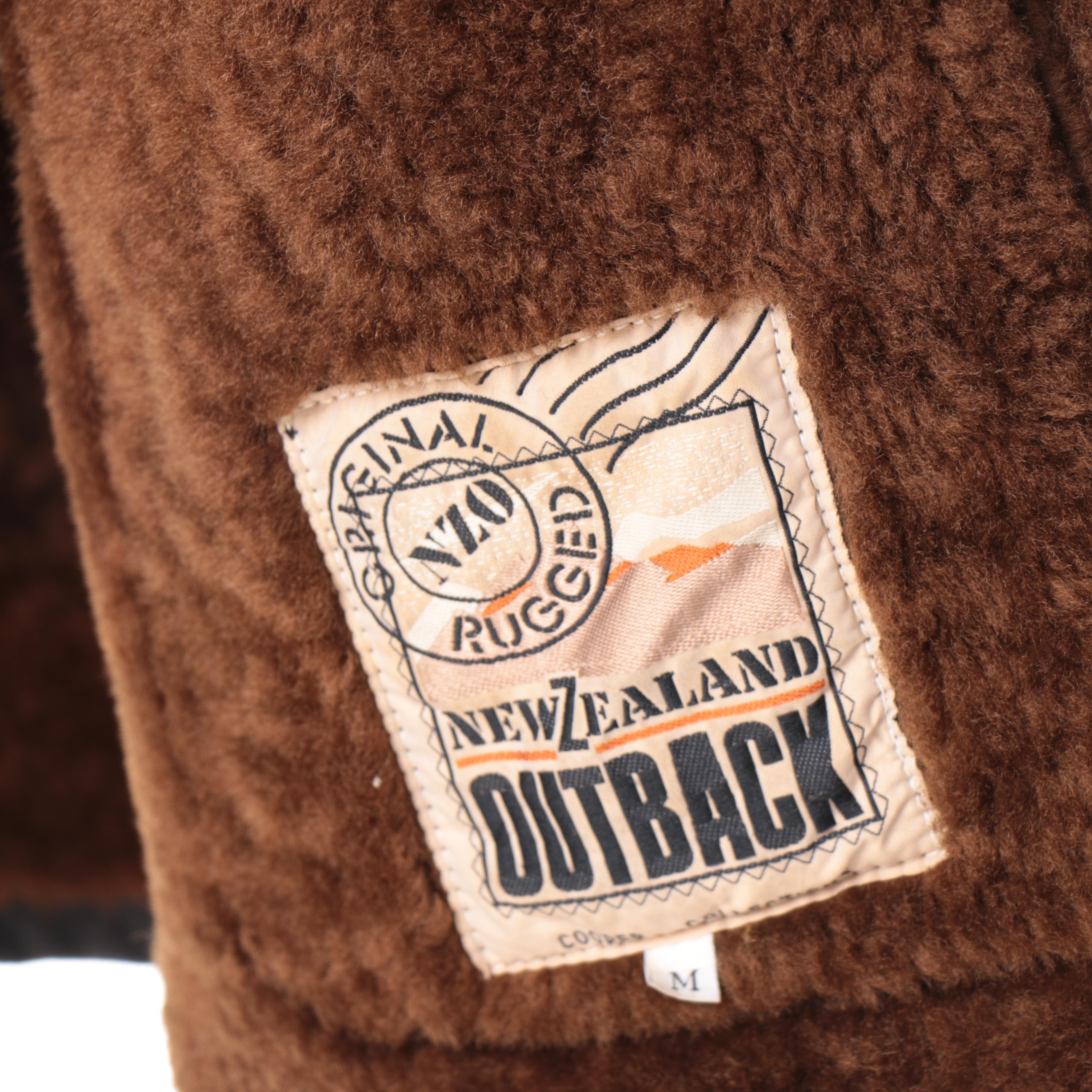 Men's Leather and Faux Fur Jacket By New Zealand Outback