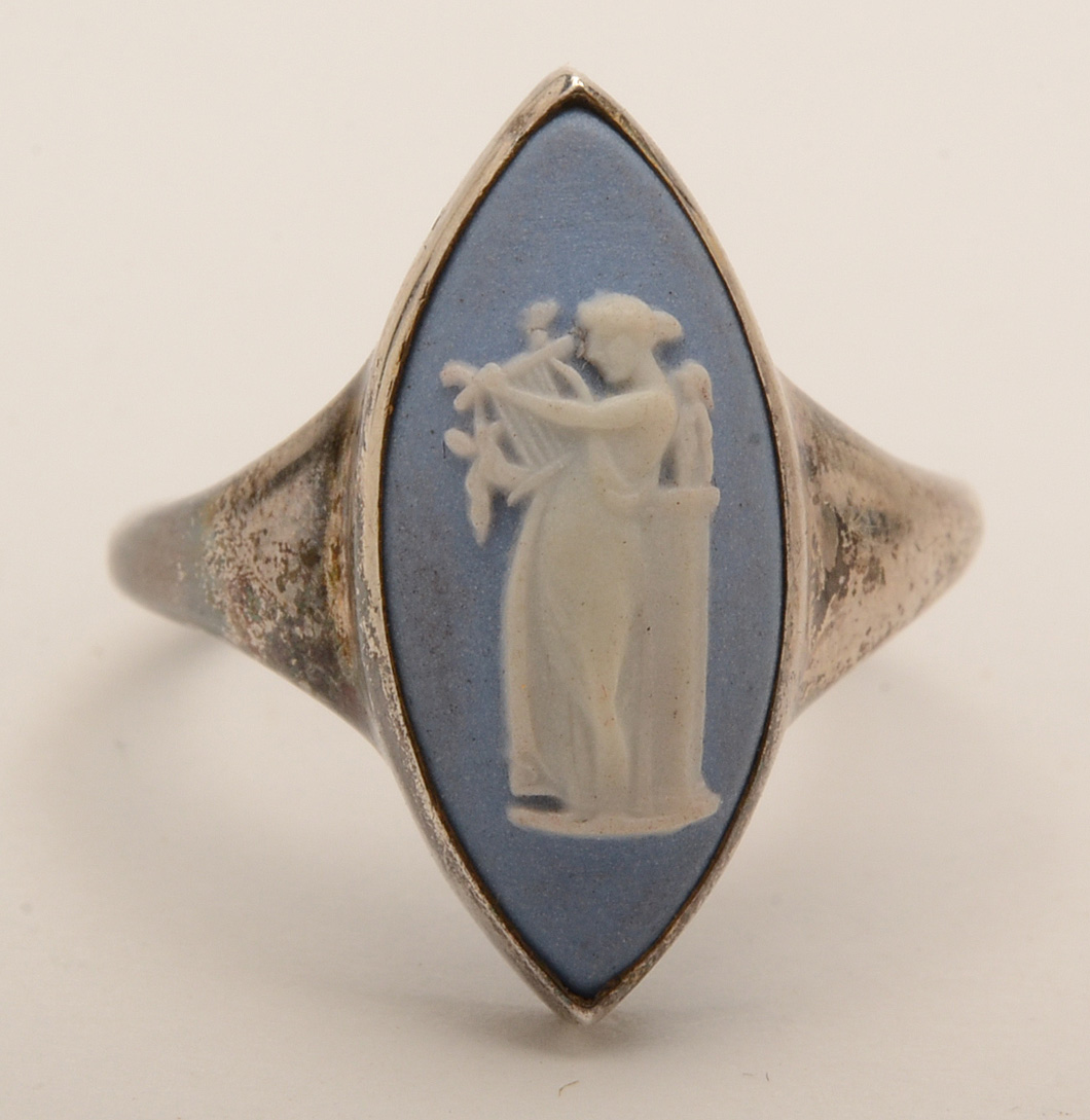Wedgwood Blue Jasperware Jewelry in Sterling Settings