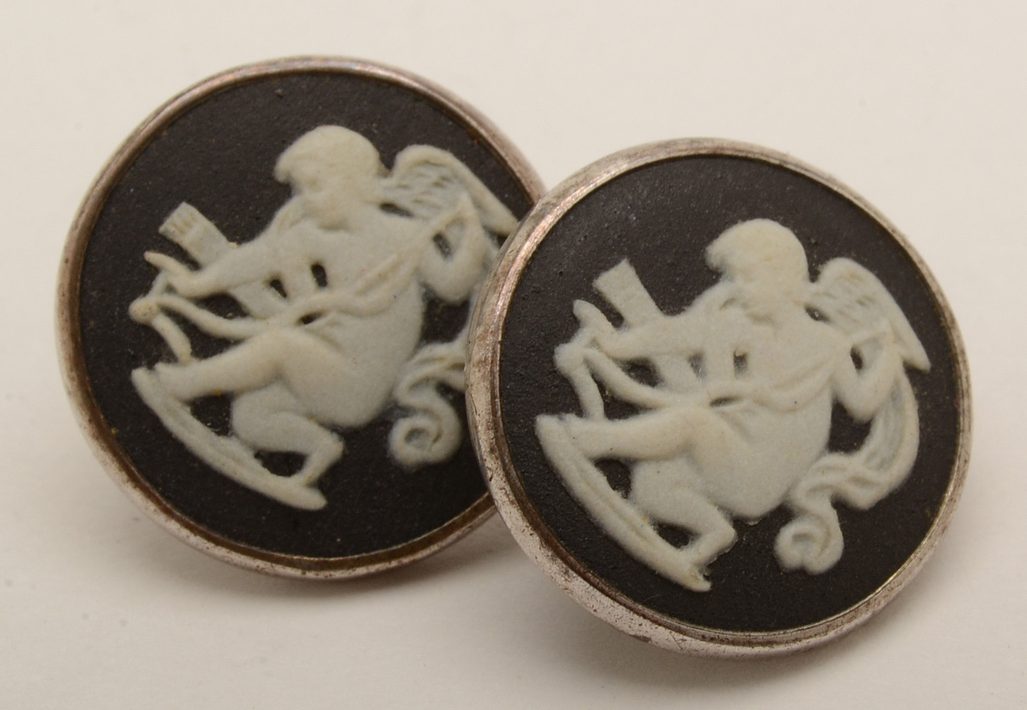 Wedgwood Black Jasperware Jewelry in Sterling Settings