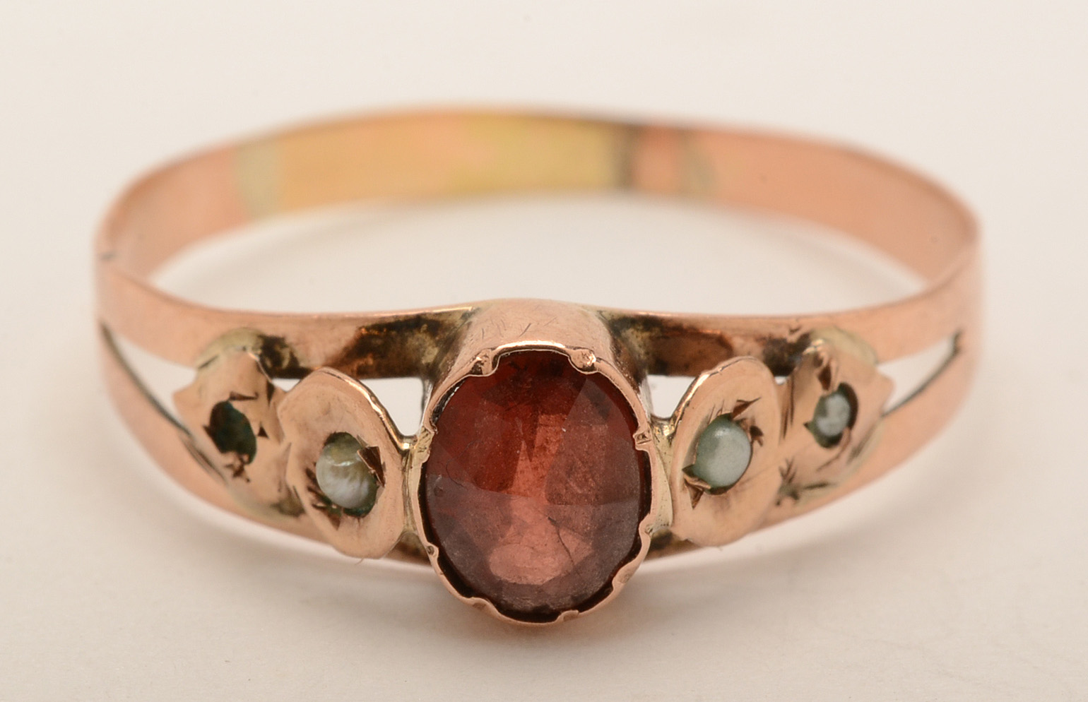 Vintage Gold Rings Including Masonic Sard Intaglio and Garnet