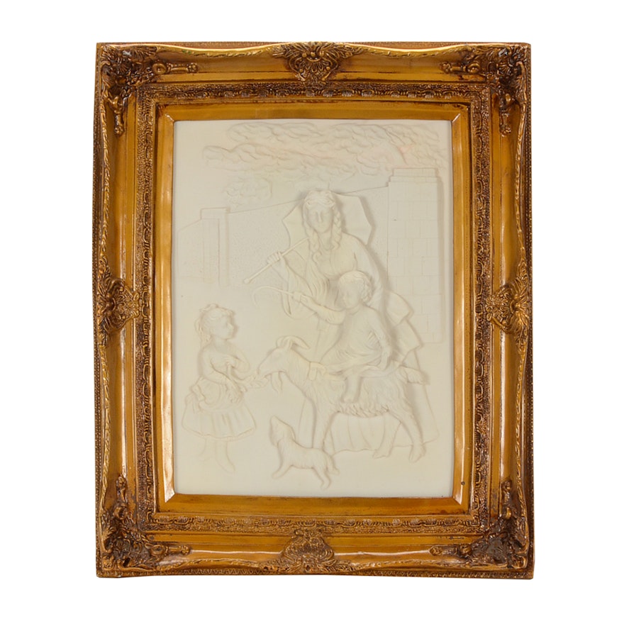 Decorative Cast Resin Relief Wall Plaque