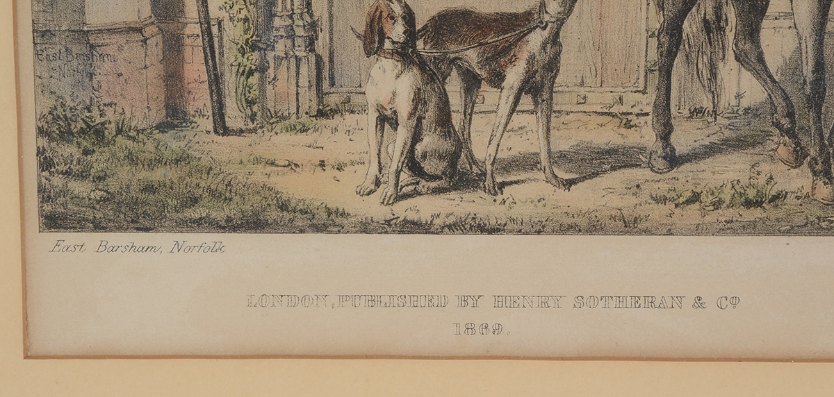 Antique 1869 Stone Lithographic Book Title Plate "The Mansions of England in the Olden Time" by Joseph Nash