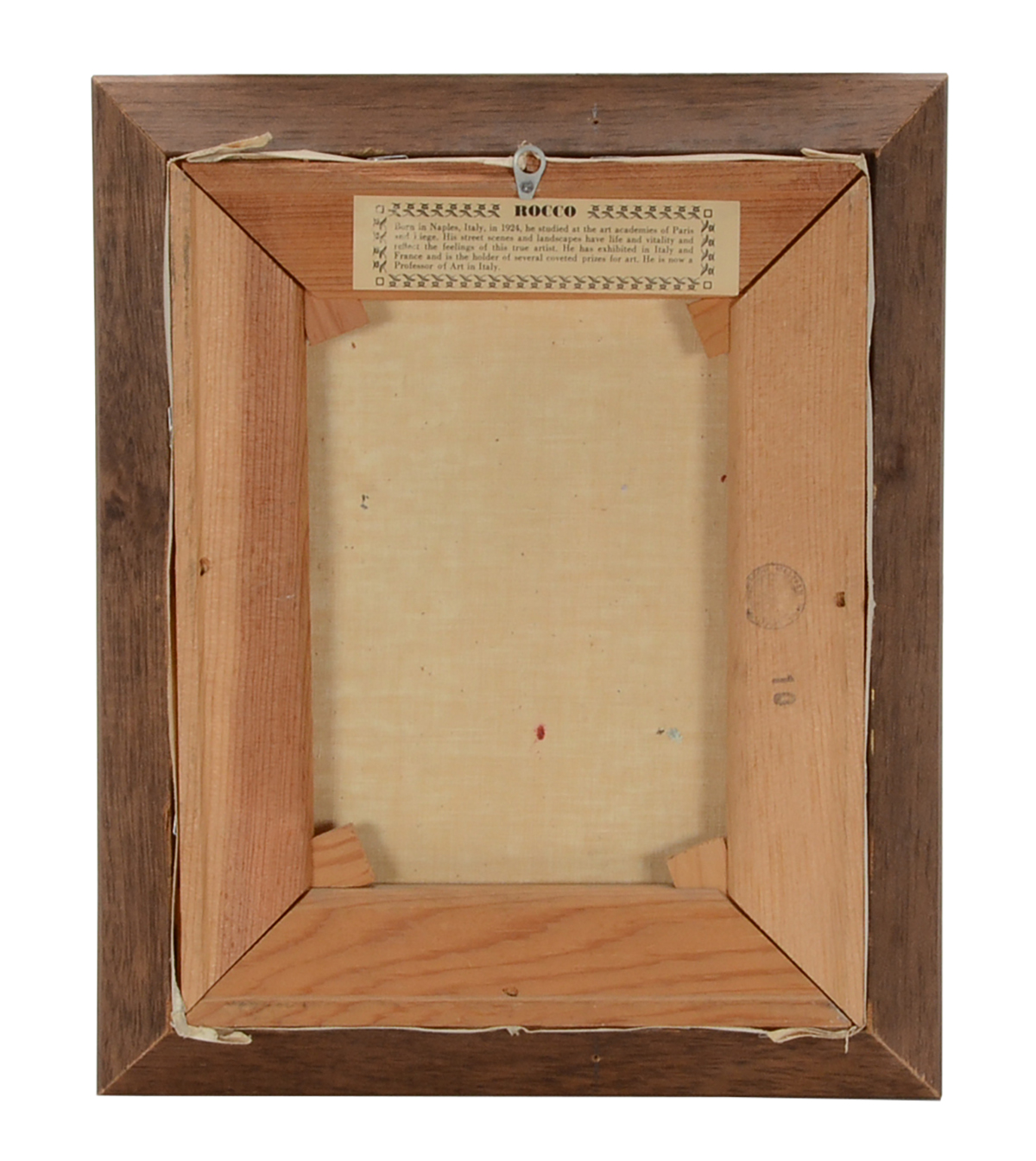 Rocco Signed Original Mid-Century Oil Street Scene on Canvas