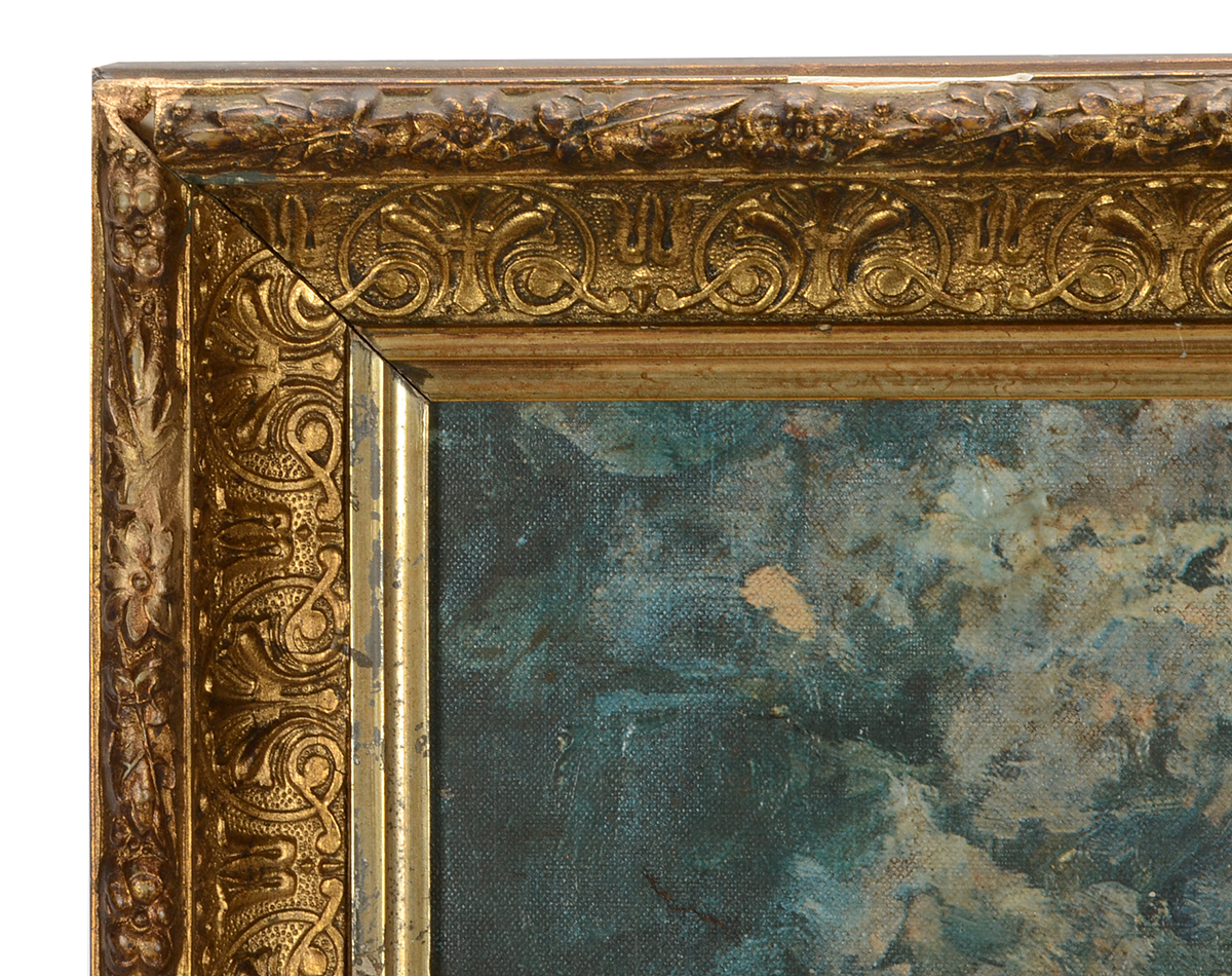 Offset Lithograph on Canvas of a Young Girl in Victorian Frame