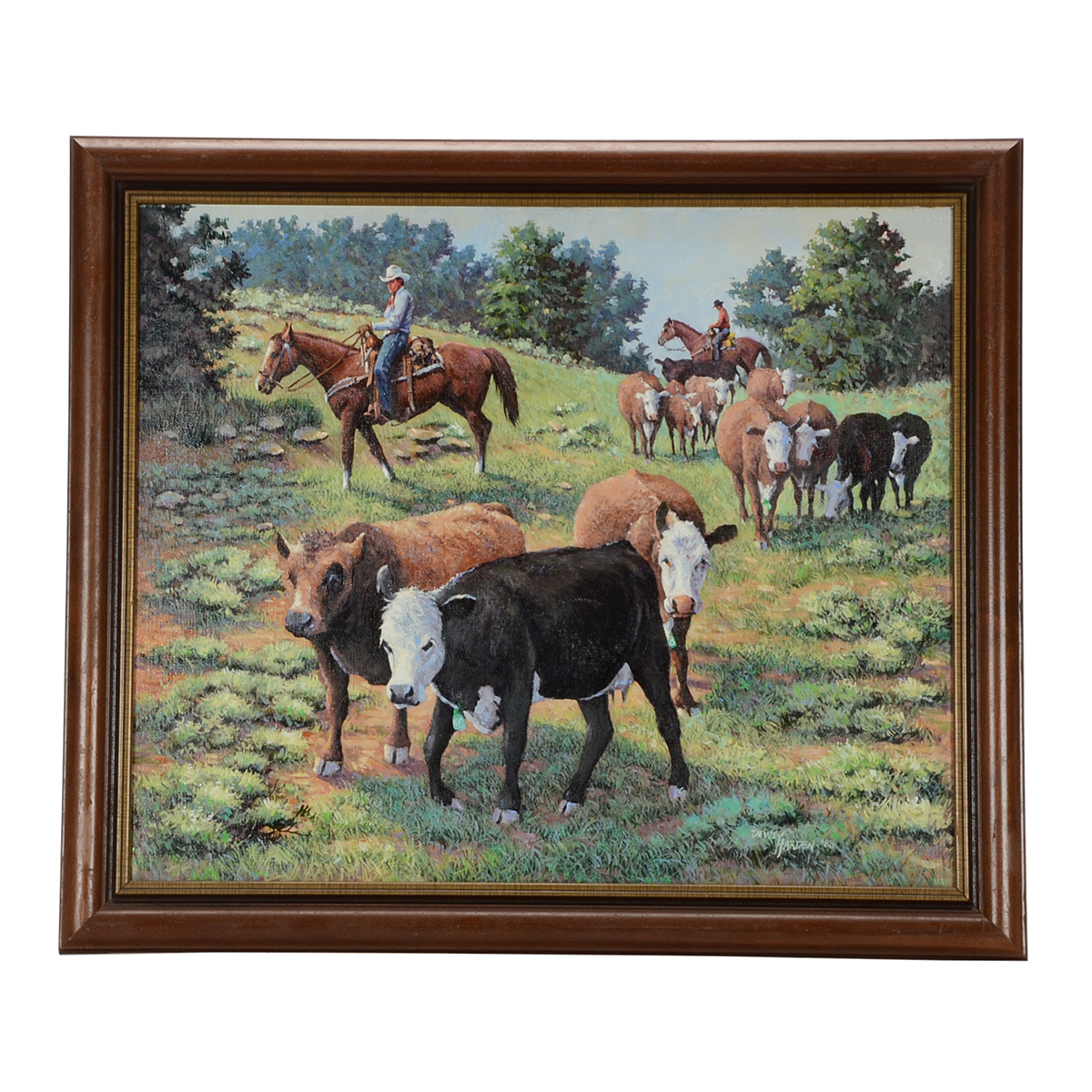 Dewey Harden Original 1988 Oil Painting on Burlap