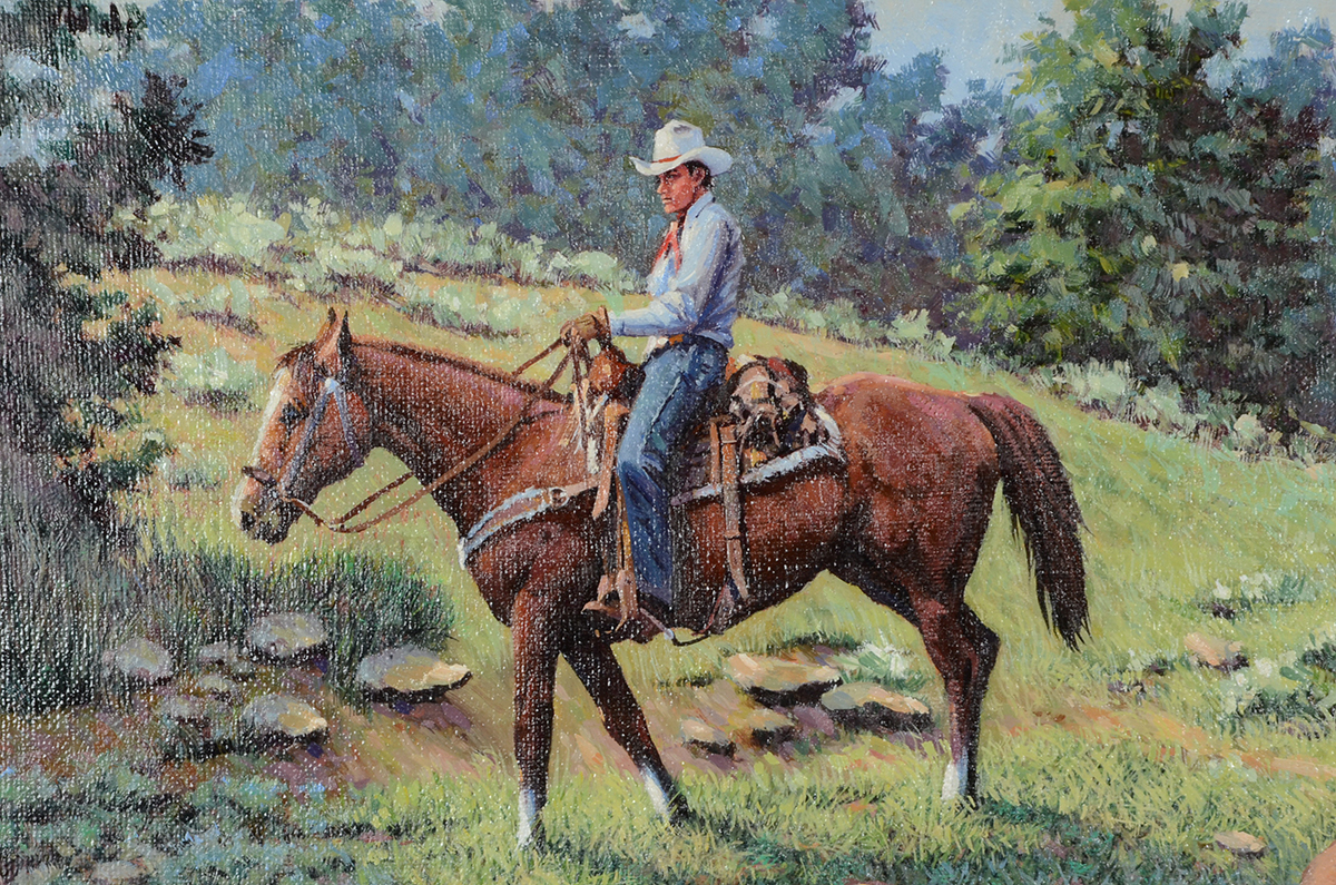 Dewey Harden Original 1988 Oil Painting on Burlap