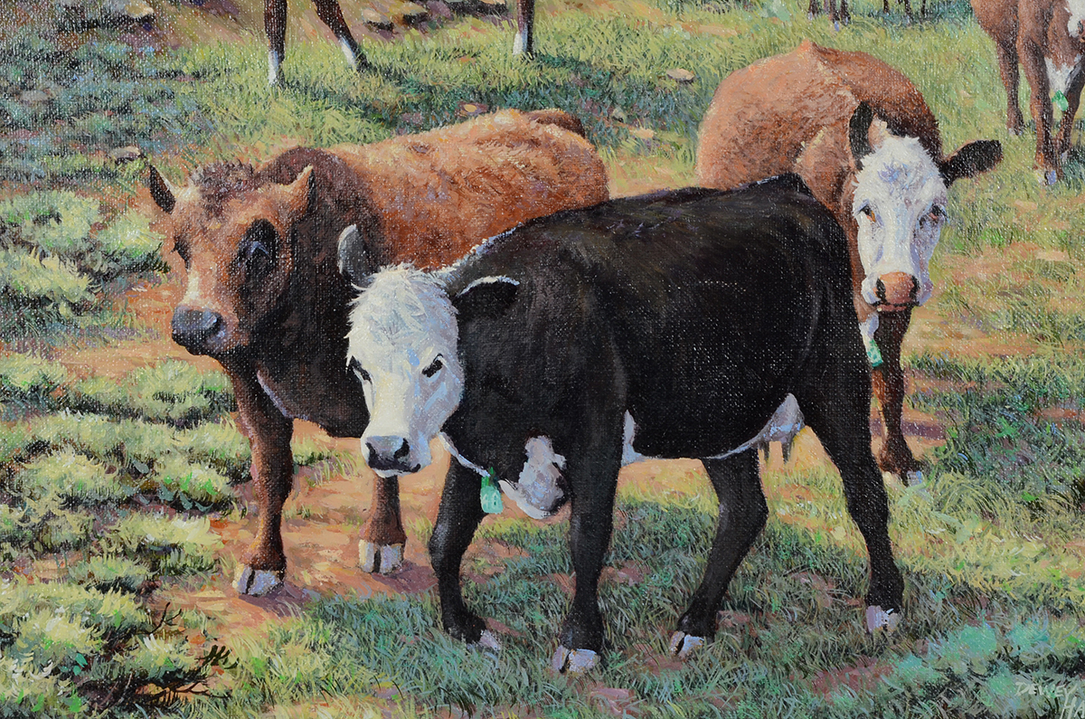 Dewey Harden Original 1988 Oil Painting on Burlap