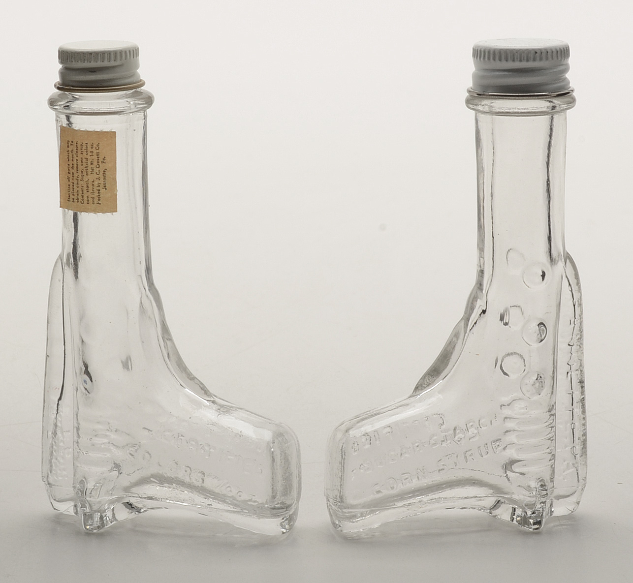 Collection of Vintage Molded Glass Containers