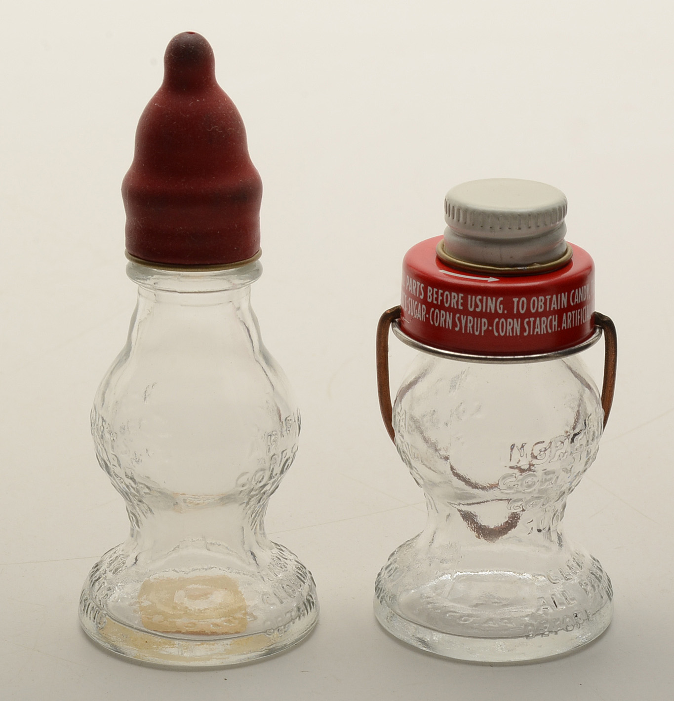 Collection of Vintage Molded Glass Containers