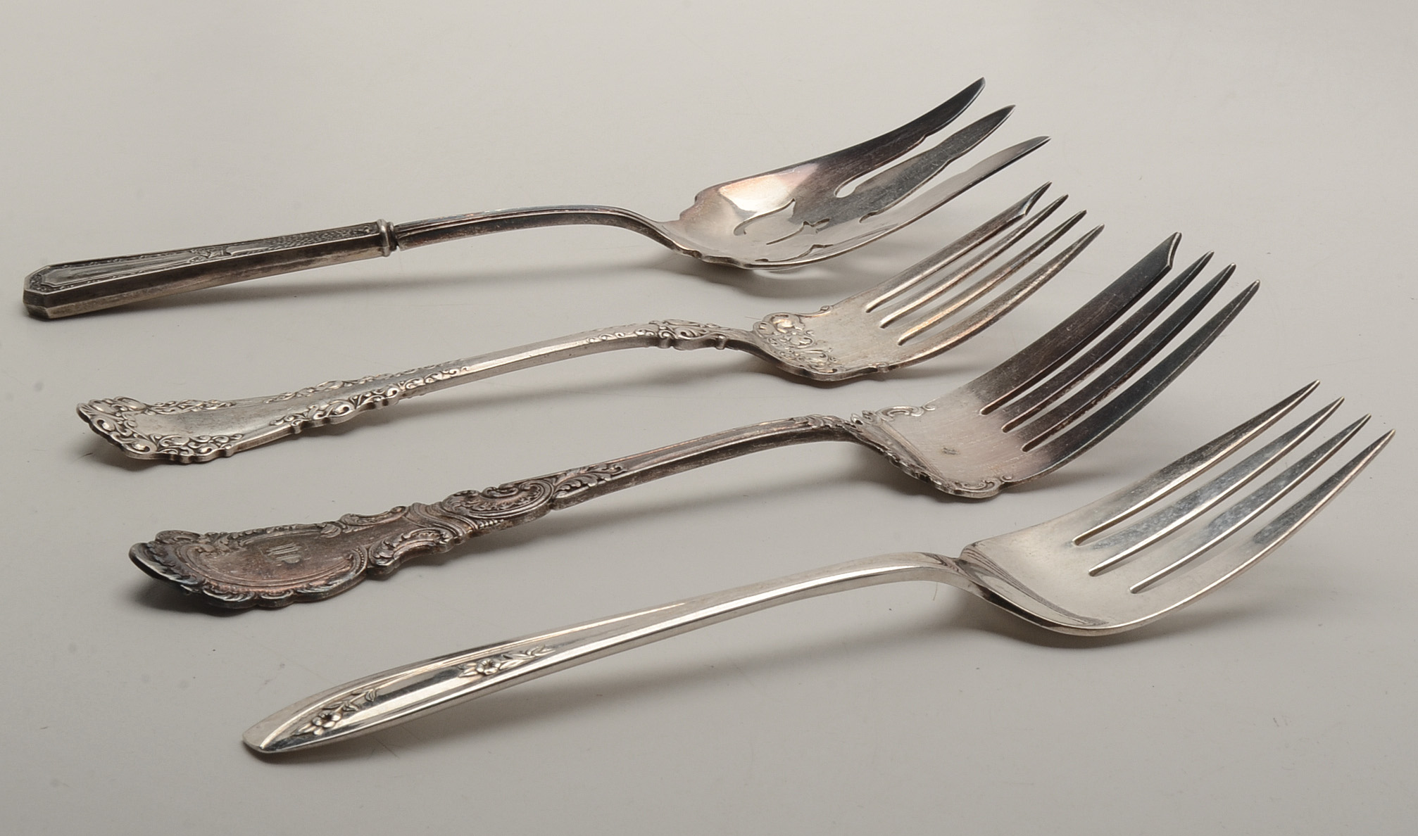 Large Collection of Mismatched Silver Plate Flatware