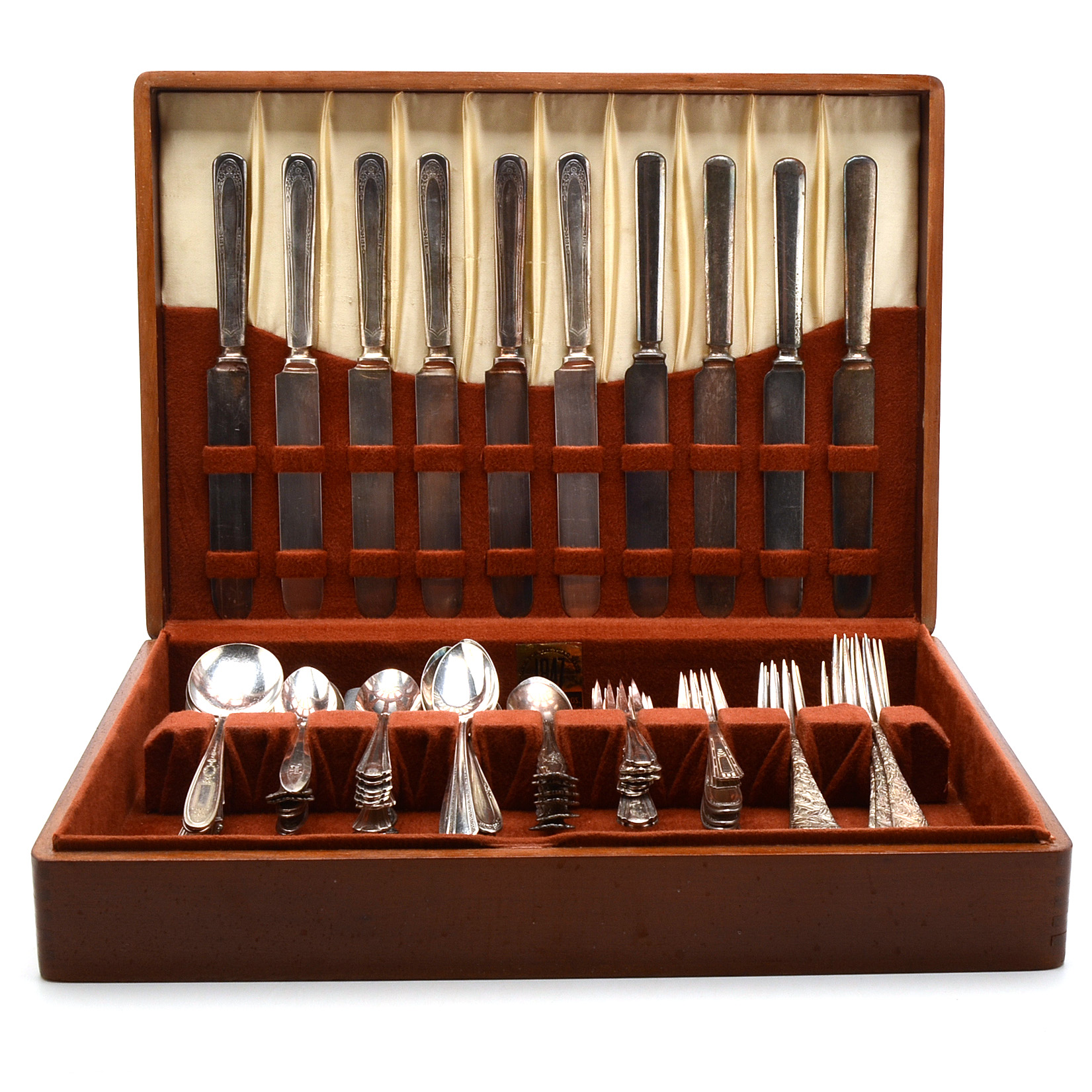 Large Collection of Mismatched Silver Plate Flatware