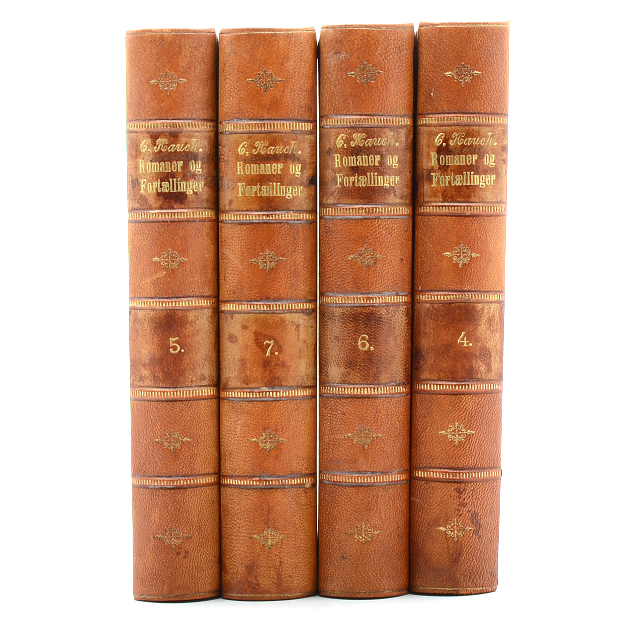 Antique Danish Book Set - Works of Carsten Hauch