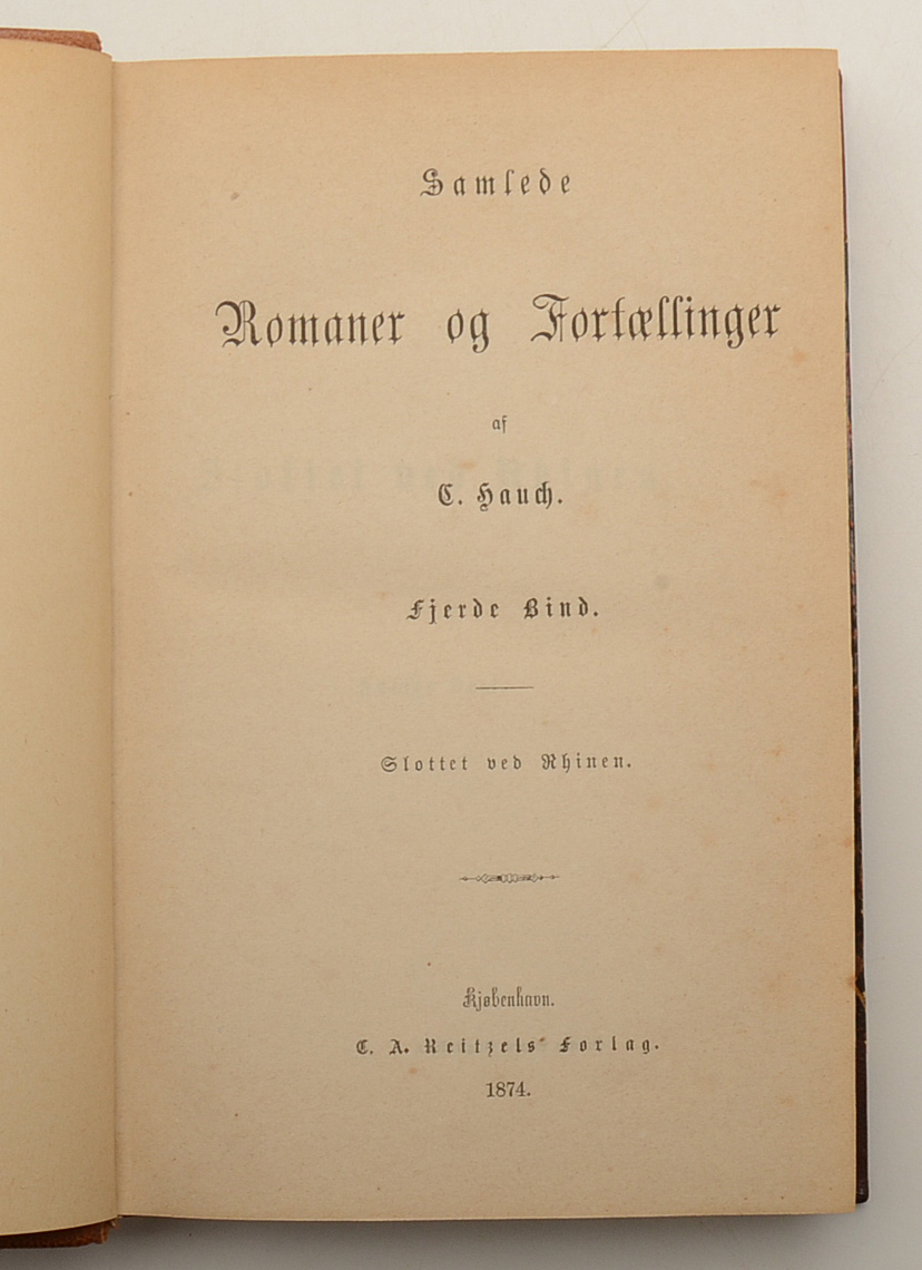 Antique Danish Book Set - Works of Carsten Hauch