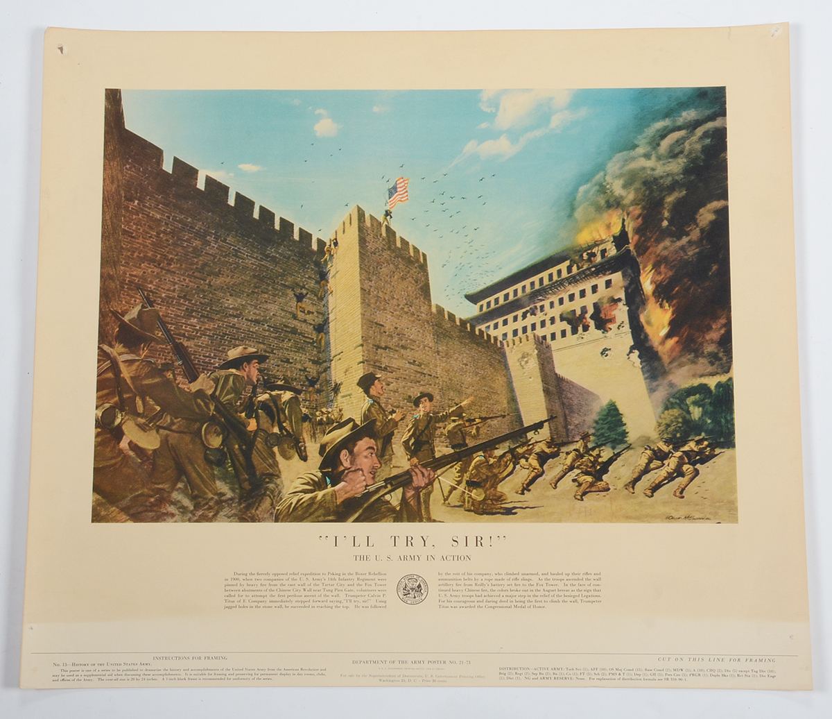 Eight Vintage H. Charles McBarron Jr. Military Offset Lithographs