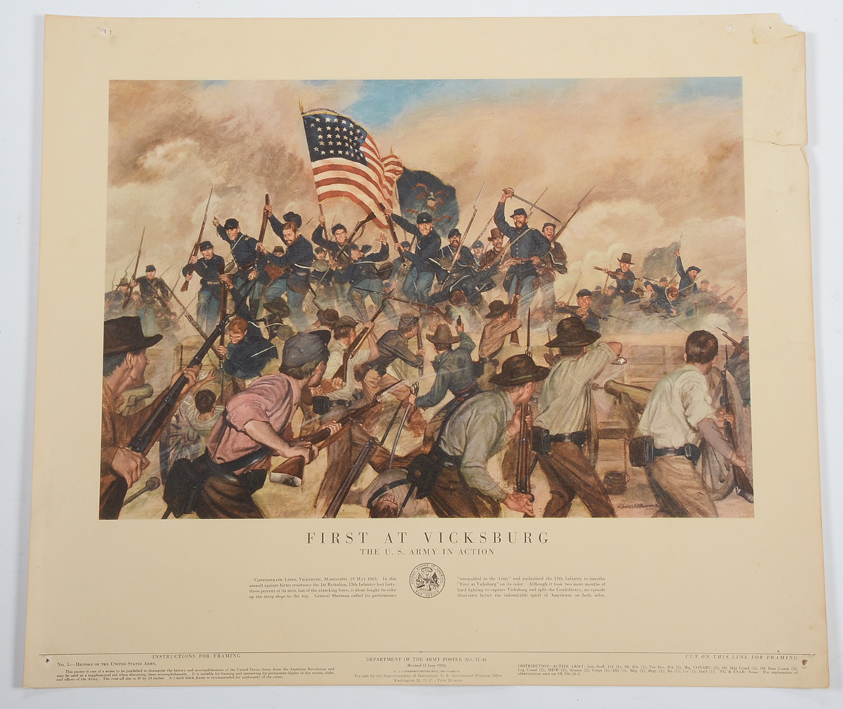 Eight Vintage H. Charles McBarron Jr. Military Offset Lithographs