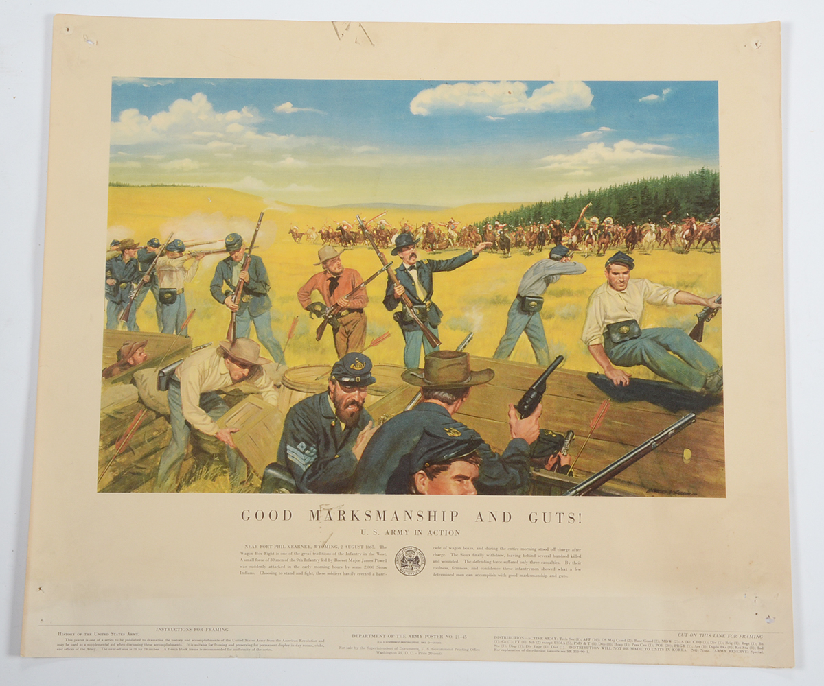 Eight Vintage H. Charles McBarron Jr. Military Offset Lithographs