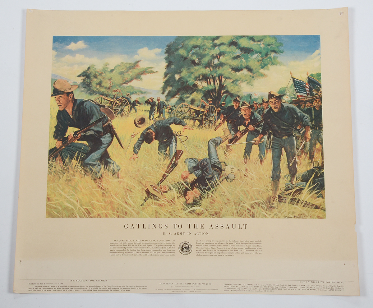 Eight Vintage H. Charles McBarron Jr. Military Offset Lithographs