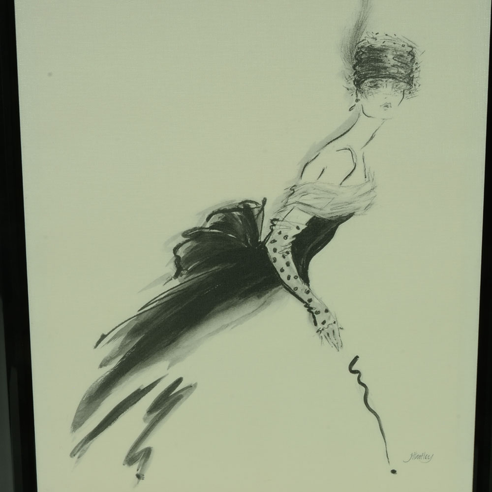 Jane Hartley Fashion Offset Lithograph on Canvas "Odette"