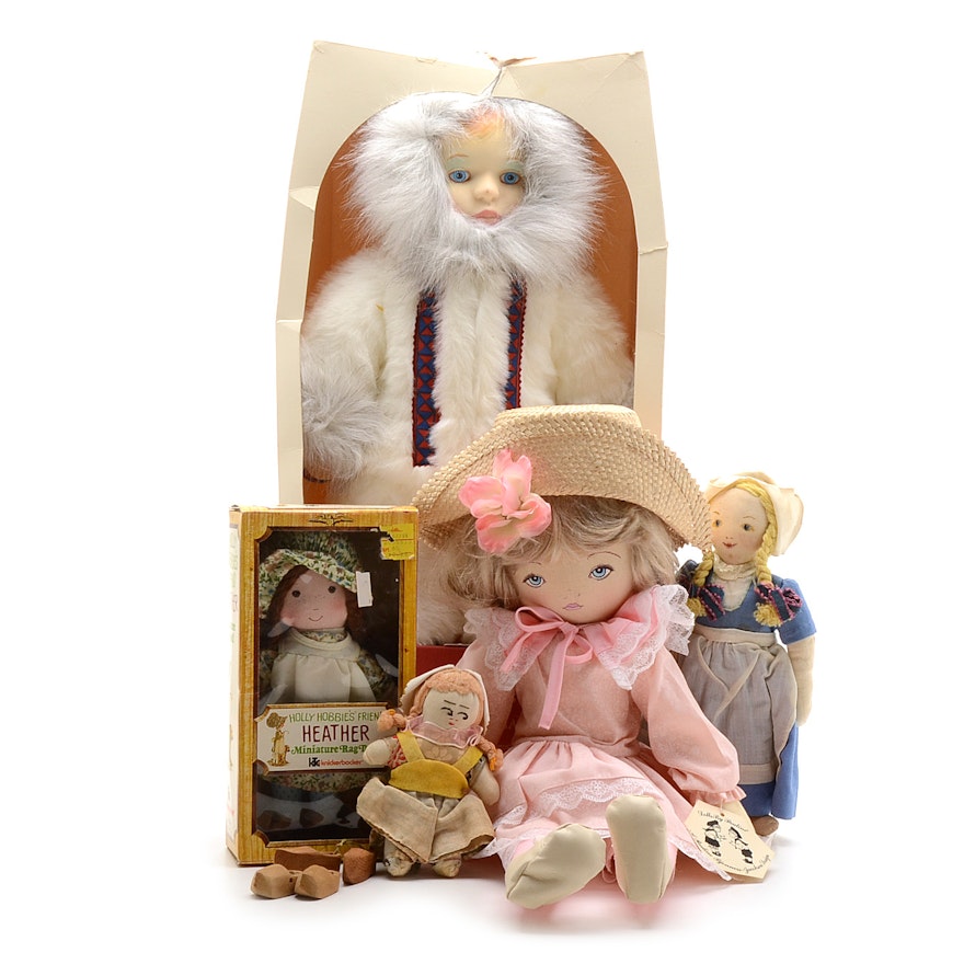 Collection of Vintage Cloth Dolls