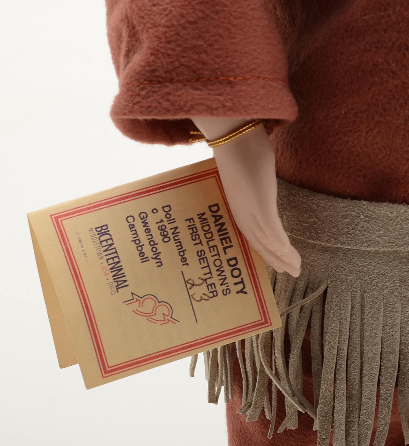 Gwendolyn Cambell "Daniel Doty" Ohio Settler Doll