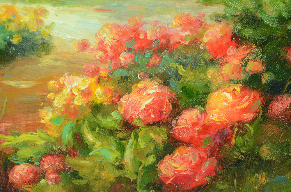 Maren Signed Original Impressionist Landscape Oil on Canvas