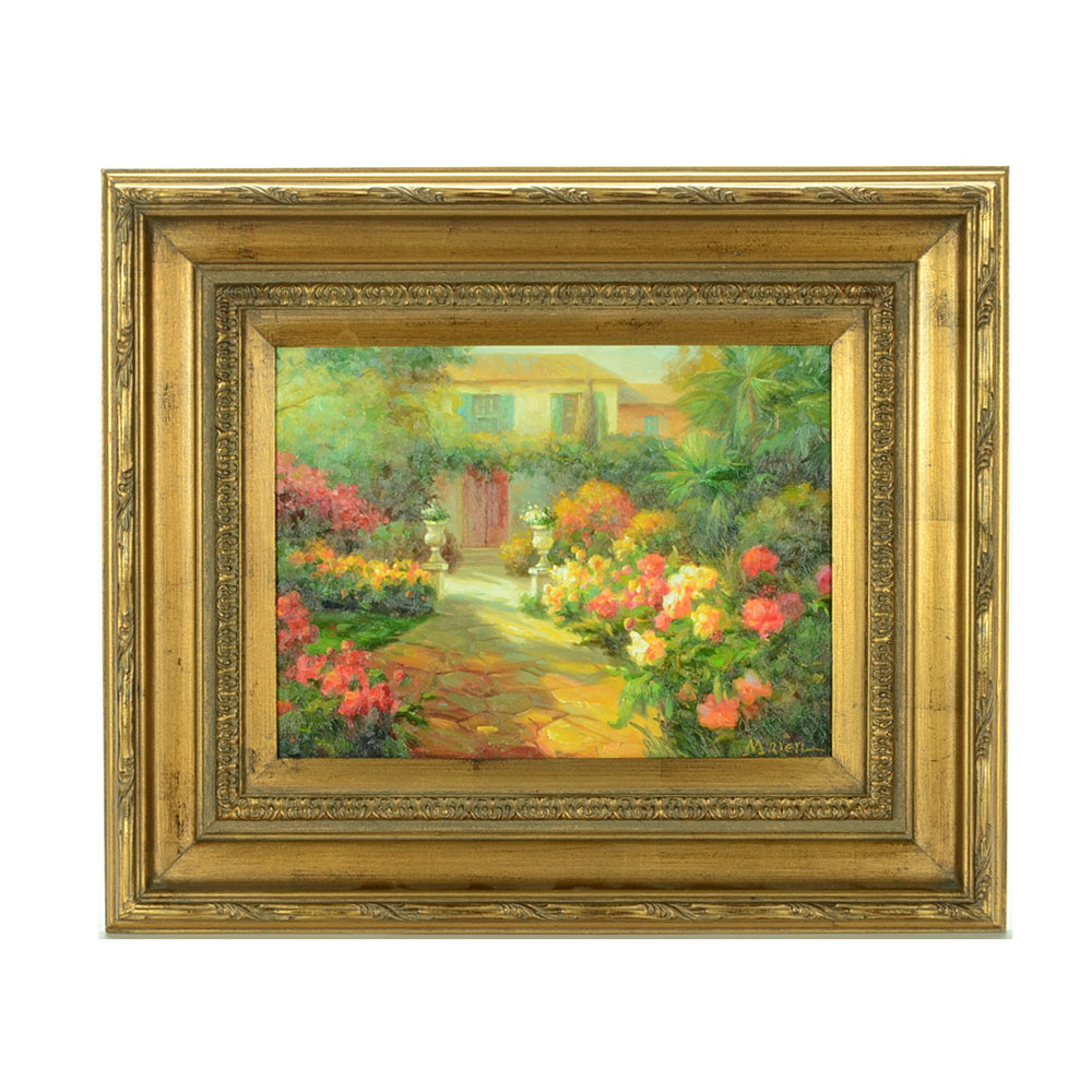 Maren Signed Original Impressionist Landscape Oil on Canvas