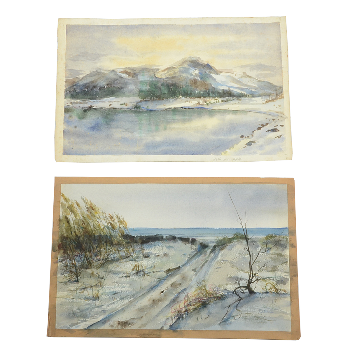 Pair of Dorothea Dana Unframed Watercolor Paintings
